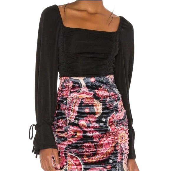 Free People Intimately Free NWT Meant To Be Ruched Black Bodysuit Size XS - Picture 4 of 11